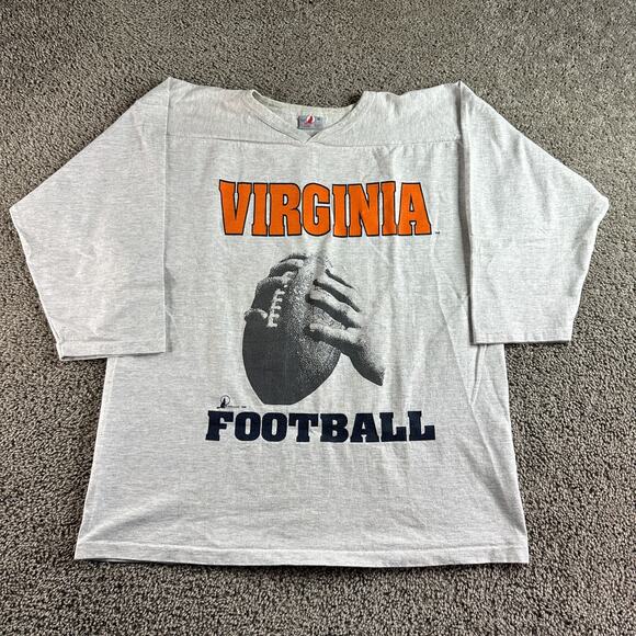 VTG Virginia Cavaliers H Wolf & Sons Shirt Mens XL Football Single Stitch 90s - Picture 1 of 16
